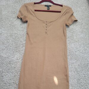 Beige Nude Bodycon Dress